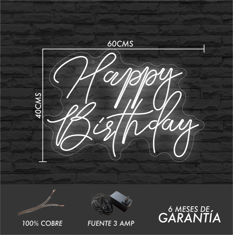 Happy Birthday REF 9 - medidas